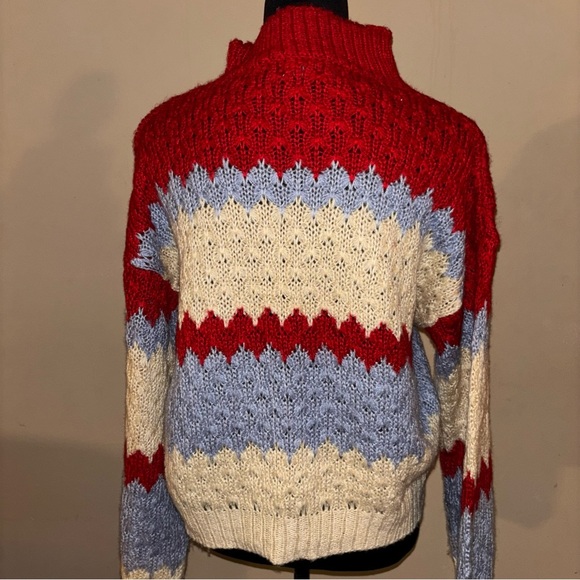 Fab’rik Colorful Striped Long Sleeve Knit Sweater M - Picture 2 of 7